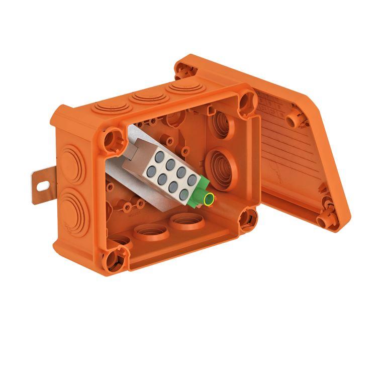 Огнестойкие распределительные коробки FireBox T объединяют в себе все преимущества стандартных кабельных коробок с огнестойким исполнением, а жесткая крышка гарантирует механическую защиту электропроводки. 