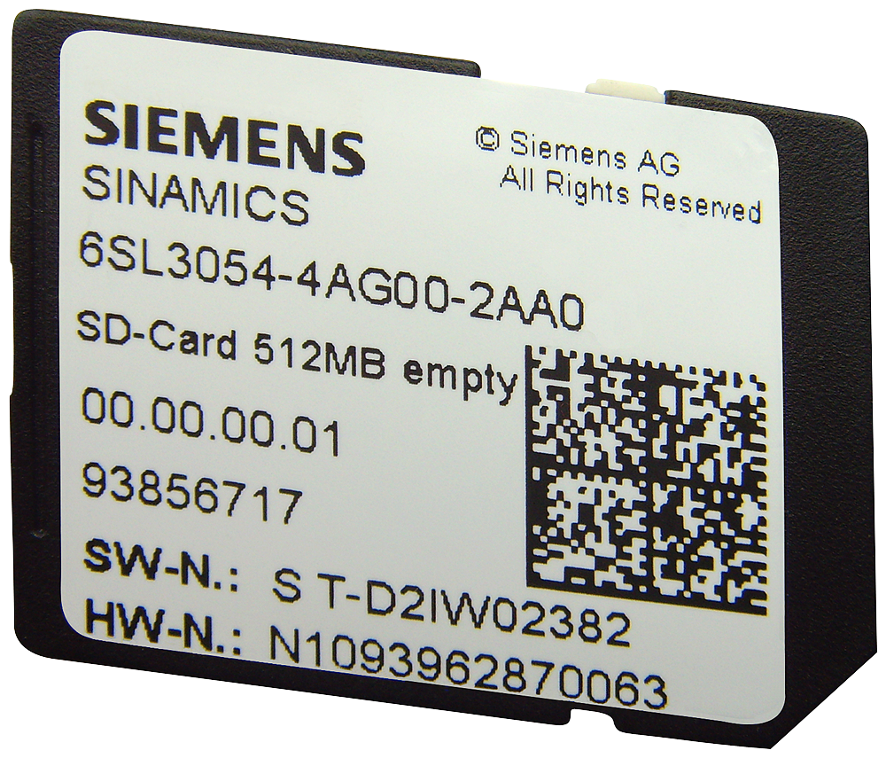 Новая форма поставки карт памяти SINAMICS от компании Siemens (Превью)
