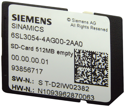 Новая форма поставки карт памяти SINAMICS от компании Siemens
